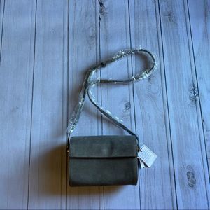 MNG suede shoulder bag